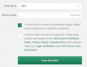 how to use the promotional code for bet365