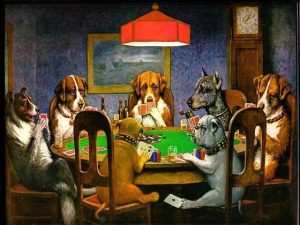 dogs at poker